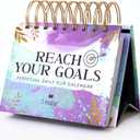2026 Reach Your Goals Daily Desk Calendar - Motivational Gift and Positive Affirmations for Women - Perpetual Calendar, Cute Office Decor, Gratitude and Self Care Gifts for Women, Inspirational Desk Accessories