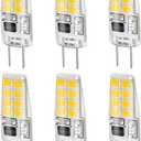 LEKE G8 LED Bulb - Warm White, 3W, Dimmable, Equivalent to 20W-25W Halogen, 3000k, AC 110v/120v/130v (6 Pack)