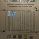 Cumbor 29.7-46" Baby Gate for Stairs, Toddler Safety Essentials for The House, Auto Close Dog Gate for Doorways, Mom's Choice Awards Winner-Easy Install Pressure Mounted Pet Gates for Dogs, White
