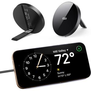 ESR for Magsafe Charger with Kickstand, iPhone Wireless Charger, Charging Pad for iPhone 16/15/14/13/12, AirPods 4/3/Pro/Pro 2, Galaxy S25 Strong Magnetic Charger Pad with 5 ft Removable Cable,Black