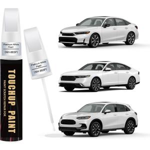 3 x Platinum White Pearl(NH-883P) Car Paint Touch Up Pen Compatible with Honda, 0.4 Fl Oz (EXP 10/23/29)