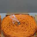 Pool Backwash Hose 1.5" x 50 FT Heavy Duty Pool Drain PVC Flat Hose for Sump Pump Discharge, Inground Draining Pool Filter, Layflat, Burst Resistant with Clamp (Orange)