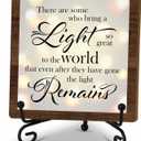 Bereavement Sympathy Gifts For Loss Of Loved One, Celebration Of Life Decorations, Desk Decor Signs For Home Bedroom, There Are Some Who Bring A Light Sign, Memorial Wooden Sign With Stand, A20