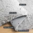 Amazon Basics Fluffy Washable Area Rug, Shaggy Carpet for Living Room, Bedroom, 5' W 7' L, Gray
