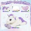 Big Unicorn Stuffed Animal Giant Stuffed Unicorn Plush, Soft Cute Pillow for Girls Kids, Christmas Birthday Gift, White 24"