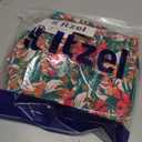 Itzel Women's Ruched Twist Front One Piece Swimsuit Tummy Control Push Up Vintage Retro Bathing Suits Red Flowers Green Leaf 10