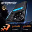 WSKEN for iPhone 16 Pro Wallet Case with Stand-RFID 2 Card Holder Slot Hidden Kickstand Compatible with MagSafe Strong Magnetic PU Leather Slim Shockproof Phone Cover,Black