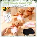 17 Pcs Bear Blindfolded Diaper Changing Baby Shower Games Include 12 Inch Bear Blindfold Diapers Introduction Sign for Adults Gender Reveal Games Party Prizes Gifts (Greenery)