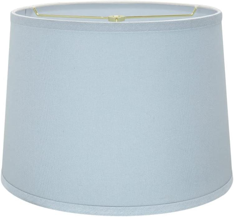 Aspen Creative 32311A Transitional Hardback Empire Shaped Spider Construction Lamp Shade in Light Blue, 12" Top x 14" Bottom x 10" Slant Height