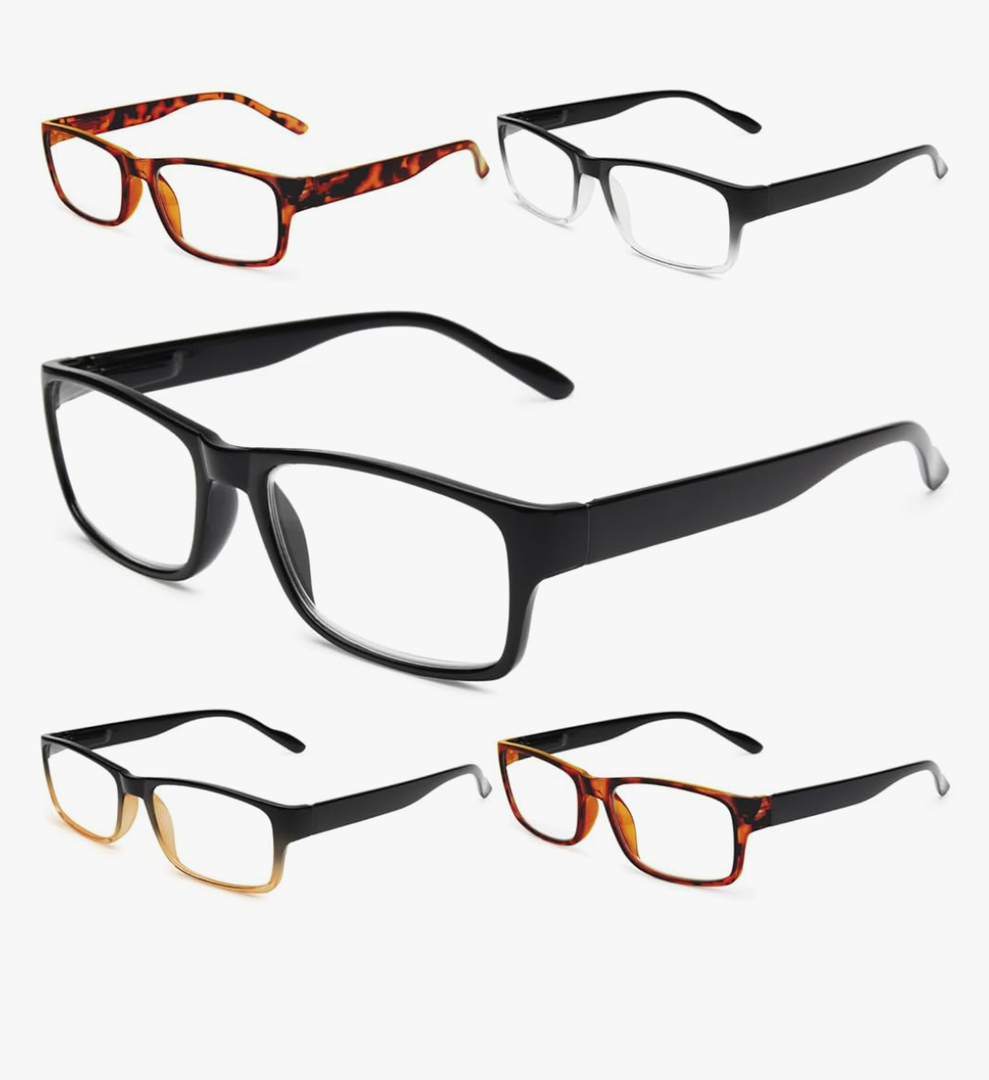 Gaoye Professional Reading Glasses for All Day - Computer Readers with Blue Light Protection - Value Pack
