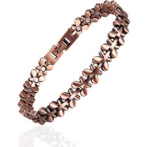 BioMag 99.99% Copper Bracelets for Women, Magnetic Bracelets with 3500 Gauss Neodymium Magnets with Adjustable Sizing Tool & Jewelry Box