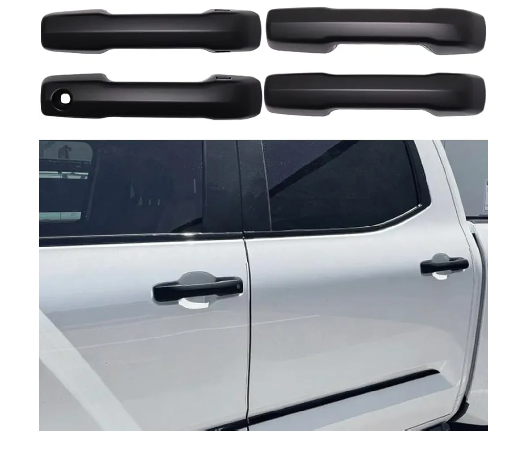 Kolya Compatible with 2025 Toyota 4Runner Accessories Door Handle Cover for 2022 2023 2024 2025 Tundra Accessories for 2024 2025 Tacoma Accessories (Matte Black with Smart Keyhole)