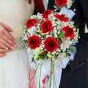 Syhood 100 Pieces Artificial Roses Head 1.77 in Rose Small Silk Fake Floral for Wedding Wall Garland Bouquet Derby Crafts Decorations(Red)