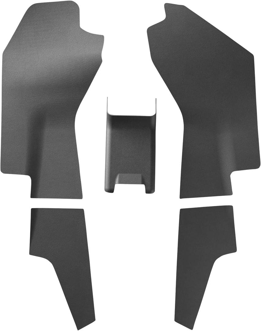 LUCKEASY 5pc Front & Rear Center Console Anti-Kick Pad for Tesla Model Y Juniper 2026 2025 New Durable TPE Black Scratch-Proof Removable for Model Y Accessories