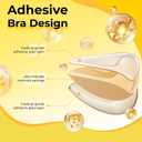 Double Sided Sticky Bra Push Up, Invisible Bra Pad Inserts for Large Breasts, Adhesive Bra for Bikini Swimsuit (Beige, Medium)