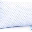 Nestl Cooling Pillow for Sleeping 1 Pack, Luxury Shredded Memory Foam Pillows Standard Size, Adjustable Cold Gel Pillows for Hot Sleepers Supportive Cool Pillow for Side Back Stomach Sleepers, Standard 20"x28"