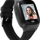 4G Kids Smart Watch with GPS Tracker,Smartwatch for Kid with Video Call Voice Chat SOS Camera Alarm Clock Puzzle Games Tracker HD Touch Screen for 3-12 Years Girls Boys (Black)