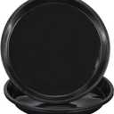 PATIKIL 4 Pack Large Plastic Plant Saucer, 22 Inch Plant Tray for Pots Round Plant Dish Plant Drip Trays Water Tray for Indoors Outdoors Garden, Black