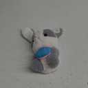HOUPU Soft Toy - Sitting Lop Eared Rabbit, Easter White Rabbit Stuffed Bunny Animal with Carrot Soft Lovely Realistic Long-Eared Standing Pink Plush Toys (Ash White-Cake, 8.6in/22cm)