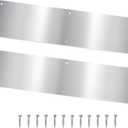Door Push Plate, Metal Kickplate for Bottom of Door,4x22 inch Aluminum Metal Plate Rounded Corners for Interior and Exterior Doors (Satin Finish 2 Pack)