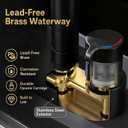 Kitchen Faucet with Pull Down Sprayer, Glass Rinser, Single Hole