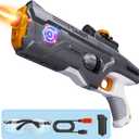 Skirfy Electric Water Gun for Adults Kids,High Powered Water Blasts with Light,Powerful Automatic Squirt Gun, Auto Refill Long Range,Pool Party Swimming Outdoor Summer Toy Game for Boy Girl (Grey)