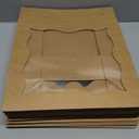 CHERRY 15-Pack 12"x12"x3"Brown Bakery Boxes with PVC Window for Pie and Cookies Boxes Large Natural Kraft Paper Box, Pack of 15