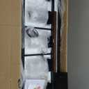 5-Lights Farmhouse Kitchen Island Light in Black Finish, Vintage Rectangular Linear Pendant Lighting Fixtures with Clear Glass Shades for Bar Pool Table