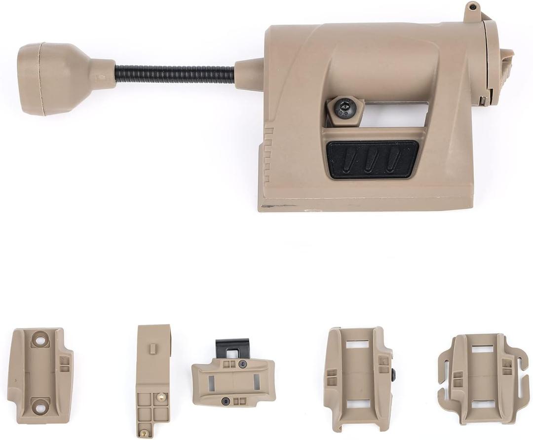 NOBUHIRO Tactical Helmet Light, Green/Red/White/IR Illumination Tool with 4 Helmet Lamp Mounts, Bendable Survival Signal Lights for Outdoor Sports Hunting Fishing (Tan)