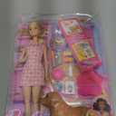 Barbie Doll & Pets Set, Blonde with Mommy Dog, 3 Newborn Puppies with Color-Change Feature & Pet Accessories (1 count (pack of 1))