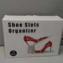 Shoe Slots Organizer 12 Pack - Shoe Stackers for a Pair of Shoes, shoe Storage Shoes Space Savers 50%, 4 Levels Adjustable Thickening Double Layer shoes Holders shoe Organizer for Closet, White