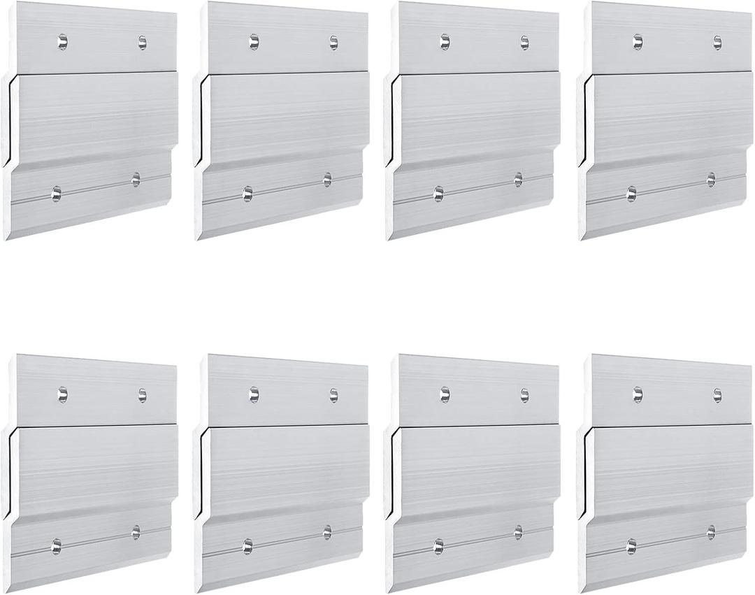 8 Pairs French Cleat Picture Hanger, 4 Inch Heavy Duty Aluminum Z Clips Mirror Hanging Hardware, Interlocking Wall Mounting Bracket Hardware for Hanging Painting, Mirrors, Panels, Artwork, Whiteboard