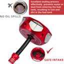 Dirt Bike Gas Cap, Motorcycle Gas Fuel Tank Cap with Breather Valve Universal CNC for CRF CR XR 50cc - 150cc RM KX KLX TTR SSR Apollo TAO TAO SDG Dirt Pit Bike Red