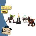 Schleich Eldrador Creatures - 5PC Fantasy Creature Set - Ice Wolf, Lava Hound, Rock Beast and Sword Figure Playset - Animal Monster Figurines for Boys and Girls - Durable Toys for Kids Ages 7+ | 72179