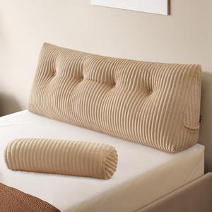 Z-hom Headboard Pillow, Wedge Backrest Cushion, Full Size,ONE Roll Pillow