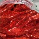 MoKoHouse Tablecloth Rectangle 90x156 Red Sequin Table Cloth Seamless Glitter Fabric for Home Party Wedding Decor Christmas Decorations