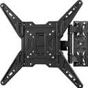 Full Motion TV Wall Mount for Most 26-55 Inch Flat Curved TVs, Wall Mount TV Bracket with Swivel Articulating Extension Tilt Arm, Support up to 70lbs, Max VESA 400x400mm(MAP3)