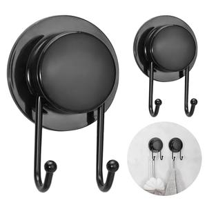 Pickpiff Suction Cup Hooks for Shower - 4 Pack No-Drill Towel Hooks in Tile Glass Mirror for Bathrobe and Loofah - Removable Shower Hooks for Bathroom