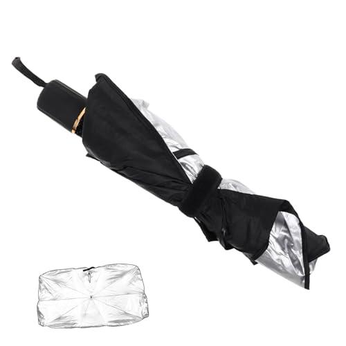 GLEAVI Windshield Sun Shade Umbrella Foldable Car Windshield Protector Sun Block for Automotive Interior Heat Insulation Compact Design for Easy Storage and Use
