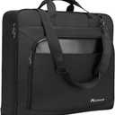 Modoker Carry On Garment Bags for Travel Hanging Clothes Suit Bag Luggage Organizer, Foldable Suit Carrier Gift for Men Women (Black)