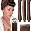 Grande Heatless Curls Overnight Rods No Heat Hair Curlers to Sleep Jumbo Foam Large Hair Rollers for Long Short Hair Heatless Curling Rod Set with Satin Wrap for Sleeping Brown