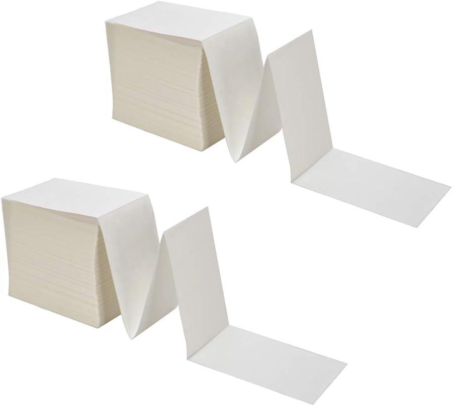 9527 Product Fanfold 4 x 6 Direct Thermal Labels White Perforated Shipping Labels, 2 Stack, Total 2000 Labels