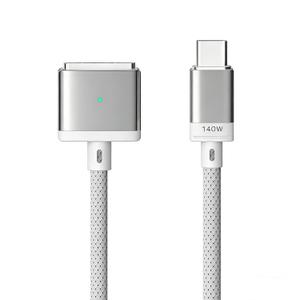 140W USB-C to Magnetic 3 Cable Safe 6.6FT for M4/M3/M2 MacBook Air & Pro, Compatible with MacBook Air (13"/15" 2025-2022) and MacBook Pro (16"/14" 2024-2021) - White