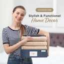 Trapezoid Storage Bins  12x12x10 Fabric Storage Baskets, Collapsible Easy-Access Organiser Boxes for Baby Clothes, Kids Room Organizer  Navy Blue, 3 Pack