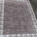GarveeHome Rugs for Living Room 8x10 Machine Washable Area Rug Modern Plaid Rugs Large Rug Non Slip Low Pile Soft Carpet Indoor Floor Cover for Bedroom, Brown