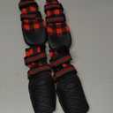 FLYSTAR Dog Shoes for Medium Large Dogs, Waterproof Rain Snow Non-Slip Dog Boots for Winter, Plaid Reflective Adjustable Warm Dog Shoes Paw Protector for Walking Running Hiking Outdoor (7# (paw width: 1.9"-2.7"))