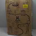 KUNEL Expandable 5 Piece Luggage Sets with Detachable Spinner Wheels and TSA Lock, Unisex Hardside ABS Suitcase Set, Hardshell Lightweight Waterproof Travel Hard Case Suitcases with Wheels, DarkGreen