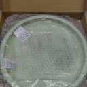 KULEDM Handmade Wooden Decorative Tray, Small Beaded Coffee Table Tray Decor, Sage Round Serving Tray for Coffee Table, Dining Room Table Entryway and Living Room Table
