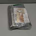 HITSLAM Square Shower Mat, 24 x 24 Inch Non Slip Bath Mat for Tub, Soft PVC Loofah Bathtub Mats with Drain Holes, Quick Drying Bathroom Stall Floor Mat, Bathroom Accessories Without Suction Cup, Grey