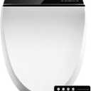 Combier CMA102S-B Electric Bidet Smart Toilet Seat,Endless Warm Water, Rear and Front Wash, LED Light, Quiet Operation, Wireless Remote, Black (Elongated)